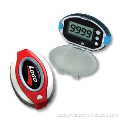 Multifunction Pedometer with Clock, Calorie, and Step Counter, Measures 6.45 x 4.25 x 1.75cm